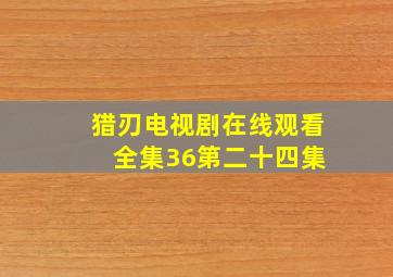 猎刃电视剧在线观看 全集36第二十四集